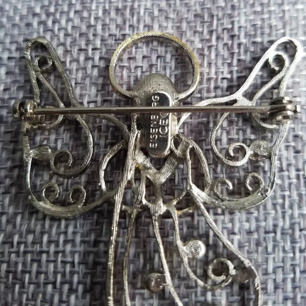 Eisenberg Ice Angel Brooch with Crystals